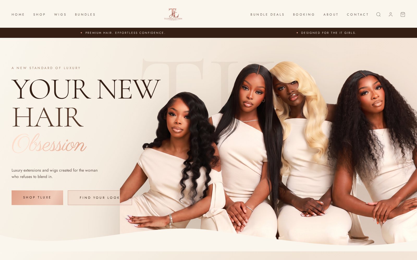 TLuxKollection website design by DigitalHova Studios